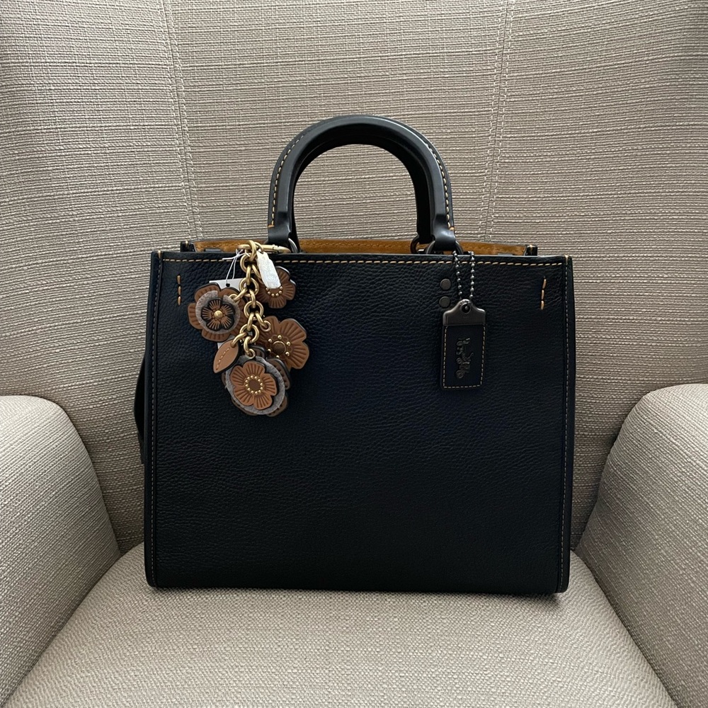 🍁SOLD Coach Rogue 30 bag black new with tags - Picture 1 of 13
